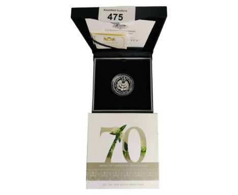2017 ROYAL AUSTRALIAN MINT PLATINUM WEDDING SILVER 50 CENTS IN BOX WITH CERTIFICATE 