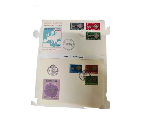 EUROPA STAMP COLLECTION OF 70 FIRST DAY COVERS 1968-1973 