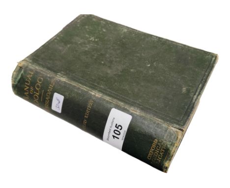 BOOK - THE BILL PARKER COLLECTION - BORRADAILE'S MANUAL OF ELEMENTARY ZOOLOGY, L.A.BORRADAILE - PUBLISHED BY OXFORD UNIV.PRES