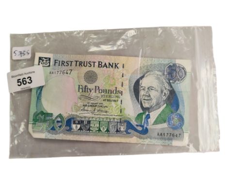 FIRST TRUST BANK £50 NOTE 