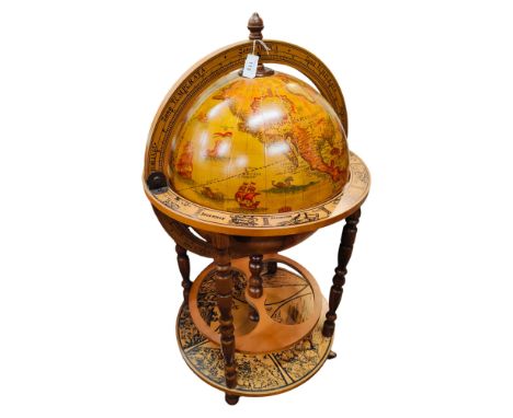 VINTAGE WORLD GLOBE DRINKS CABINET 