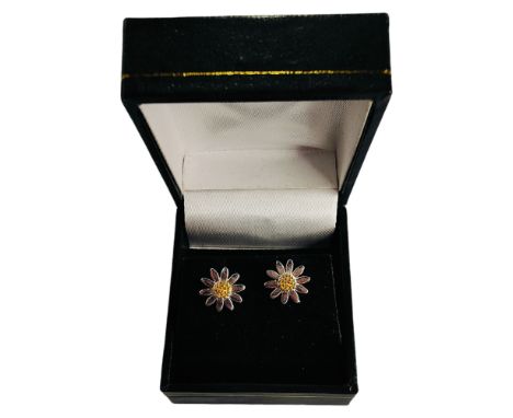SILVER DAISY EARRINGS 