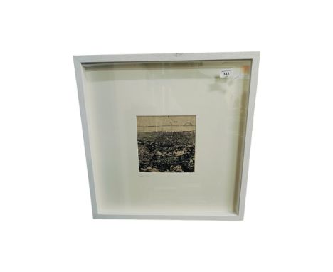 FRAMED, SIGNED LINEN PRINT BY MARTINA SCOTT