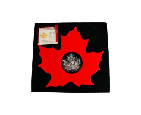 2015 $20 FINE SILVER COIN - THE CANADIAN MAPLE LEAF IN BOX WITH CERTIFICATE