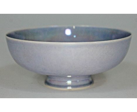 A Ruskin light violet lustre pedestal bowl, printed 'Ruskin England' and impressed '1921 Made in England Ruskin' to base, dia