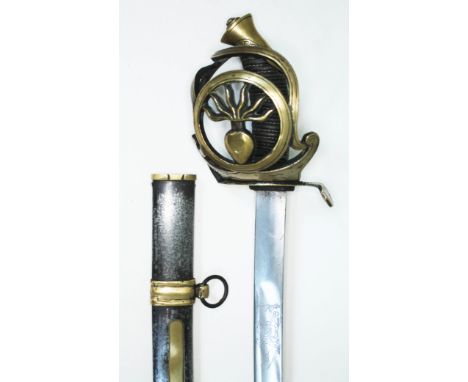 A 19th century sabre and scabbard, length 104cm.  