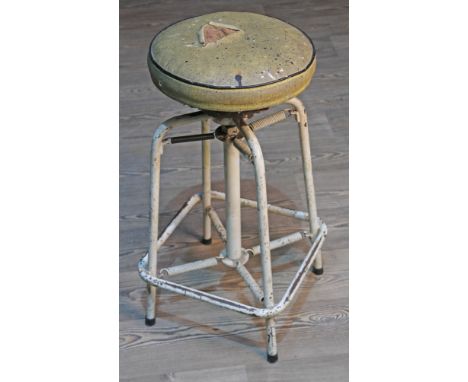 A retro adjustable and sprung stool.  