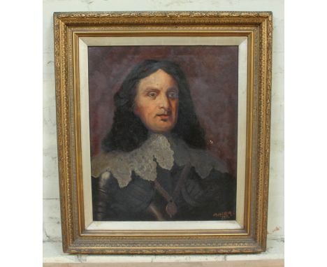 J.W. Jackson, portrait of Oliver Cromwell, oil on canvas, 50cm x 60cm, signed and dated 1906 lower right, framed.  