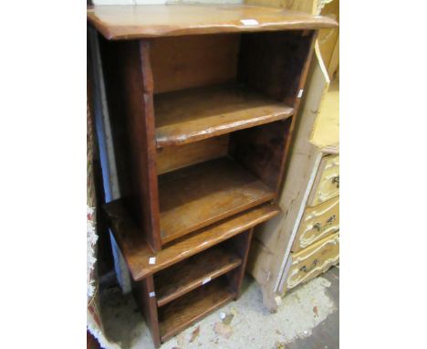 Pair of rustic oak open shelf bedside tables24ins x 13.5ins x 26ins highGood overall condition 