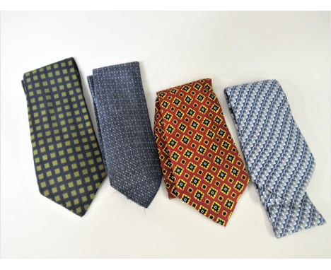 Four various silk ties including Hermes, two Gucci and Hugo Boss 