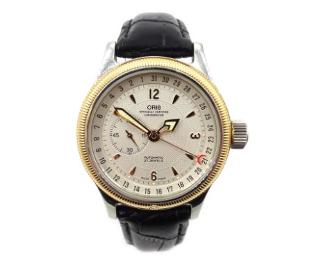 Oris gentleman's big crown pointer date automatic chronometer wristwatch model no 7482B boxed 36mm Condition Report excellent