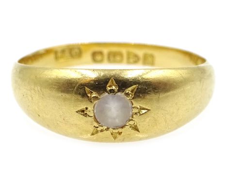 Early 20th century 18ct gold stone set ring  Condition Report size O3.6gmClick here for further images, condition, auction ti