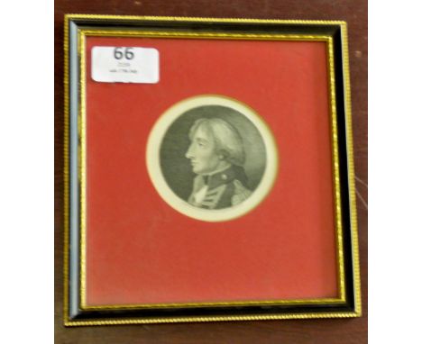 Print - Nelson  Engraved by A.Easto from an original miniature.  Nice item.