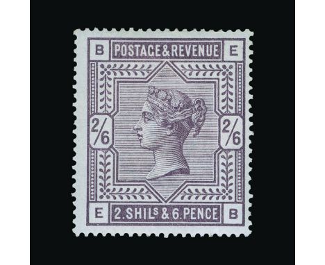 Great Britain - QV (surface printed) : (SG 175) 1883-84 blued paper 2s6d lilac, EB, centred to right, light vertical gum crea