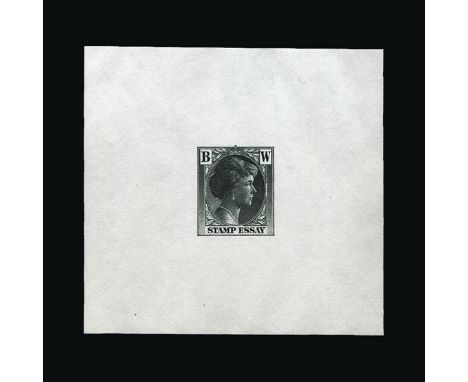 Bradbury Wilkinson Collection : DUMMY STAMPS: THE LUXEMBOURG Grand Duchess Charlotte, 1928 die proofs in black, and numbered 