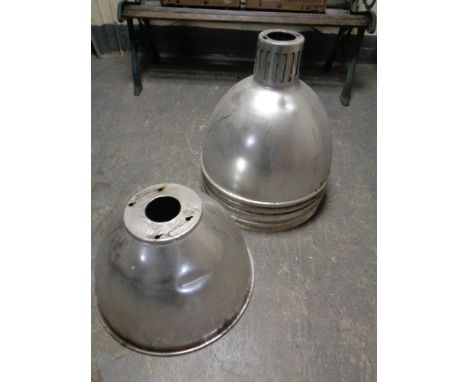Six industrial light shades 