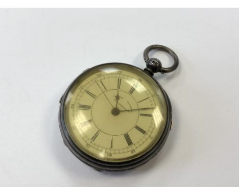 A silver chronograph by W Reeley &amp; Sons, London &amp; Liverpool 