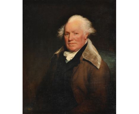 Sir William Beechey (British 1753-1839)   Portrait of a gentleman, half-length, in a black coat   Oil on canvas   77 x 63cm (