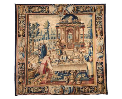 A Paris historical tapestry, Faubourg Saint-Marcel workshops, woven by François de la Planche (Frans van der Planken), The Fe