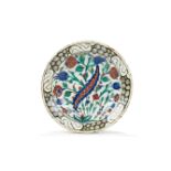 An Iznik fritware pottery dish, circa 1580-1620
