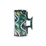 A Cantagalli 'Iznik' style mug with bracket handle, late 19th century