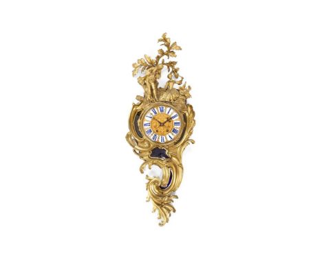 An impressive French Louis XV style gilt brass cartel clock, inscribed for Payne and Company, London, mid to late 19th centur