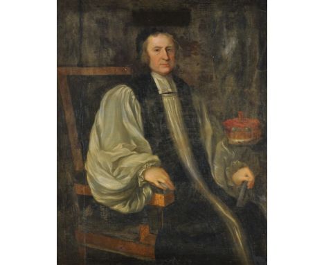 Circle of Jonathan Richardson (British 1665-1745)   Portrait of Nathaniel Crewe 3rd Baron Crewe of Stene (1633-1722), Bishop 
