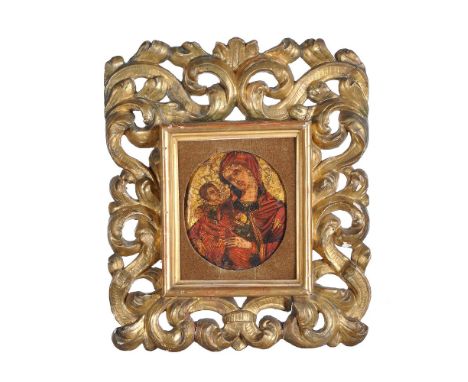 Greek Provincial school (late 19th/early 20th century), icon of the Mother of God Hodegetria, in 16th century style, tempera 
