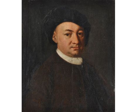 Circle of Arthur Pond (British 1701-1758)   Portrait of a gentleman, half-length, in a brown coat   Oil on canvas   62 x 52cm