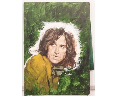 Arnaldo Putzu Look-in Magazine: The Kinks / Ray Davies, signed original mixed media artwork on board, approx. 19"x13.5"