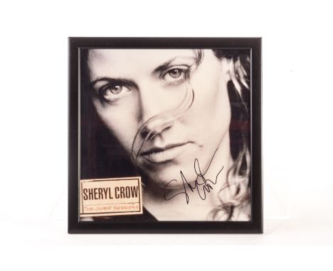 Sheryl Crow: Boldly autographed 'Globe Sessions' album 1998 now framed to 13 ½” sq, item sold with provenance As per our Term