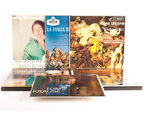 Vinyl records, operatic and classical: approximately thirty Decca LPs and box sets,  mono and stereo issues, various artists,