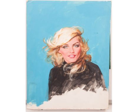 Arnaldo Putzu Look-in Magazine: Blondie / Debbie Harry, signed original artwork of mixed media on board for front cover of is