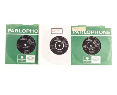 The Beatles: three original singles, If I Fell c/w Tell Me Why - Parlophone DP 562 UK 1964 Export EX-,  Can't Buy Me Love c/w