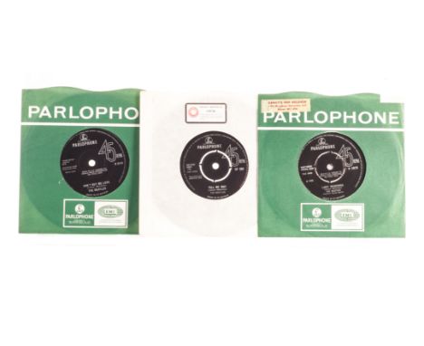 The Beatles: three original singles, If I Fell c/w Tell Me Why - Parlophone DP 562 UK 1964 Export EX-,  Can't Buy Me Love c/w