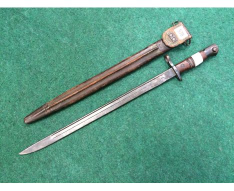 A P14 American bayonet with scabbard. 