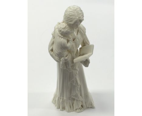 A white glazed Royal Worcester china figure "Once upon a time" by Glenis Devereux.