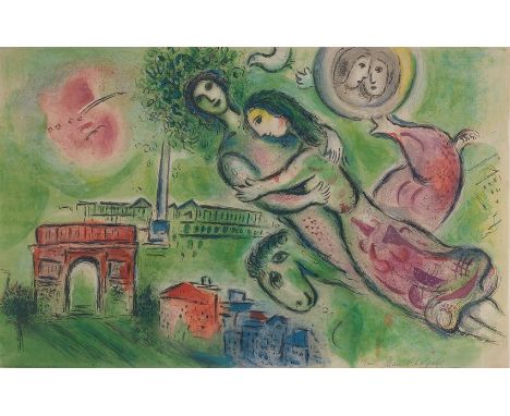Chagall, Marc (Witebsk 1887 - 1985 Saint Paul de Vence) nach,"Romeo und Julia", Lithografie auf Papier, signiert und nummerie
