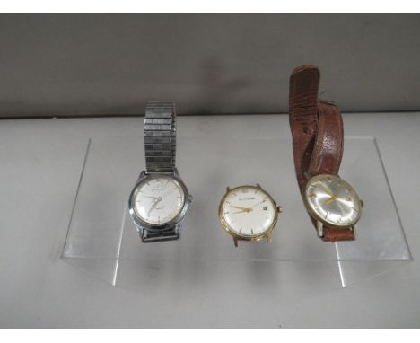 Three mens wristwatches for repair to include Smiths, Oris, Buler