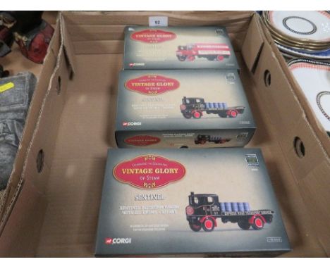 Three  boxed Vintage Glory of Steam limited edition 1:50 scale Sentinel Wagons all with certificates