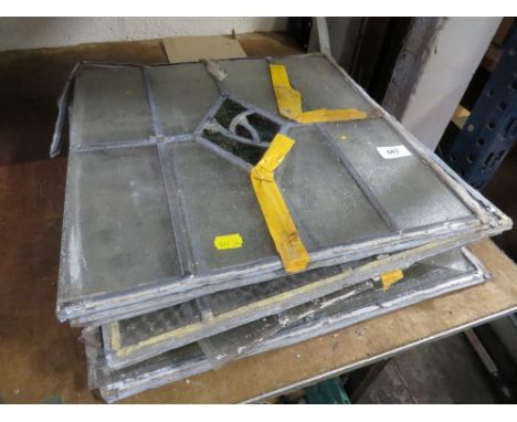 A quantity of leaded light window glass inserts
