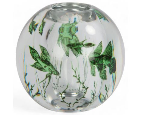 EDWARD HALD for Orrefors, Fishgraal in thick glass, initiated in 1936 by Edward Hald. All fishgraal are identified with a uni
