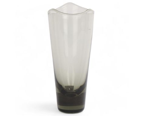 PER LUTKEN for Holmegaard, a smoked glass vase, marked to base, Holmegaard 11689, height 26.5cm . Condition Report: Good cond