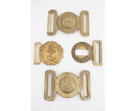 British Army / Royal Marines brass waist belt buckles