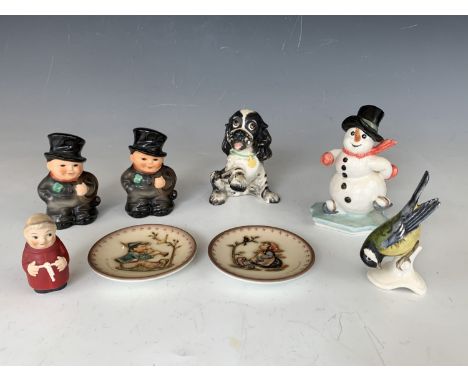 Goebel / Hummel figures, cruets and pin dishes 