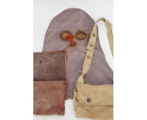 A reproduction Great War British army PH gas hood