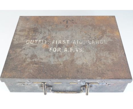 A 1945 British Army armoured fighting vehicle first aid box