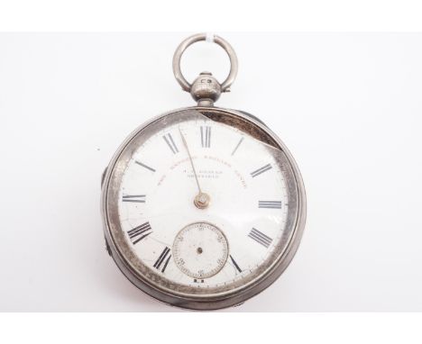 A late Victorian "Express English Lever" silver-cased pocket watch by Graves of Sheffield
