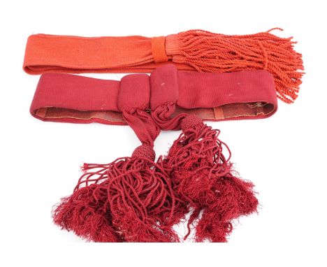 A British Army sergeant's sash and a waist sash