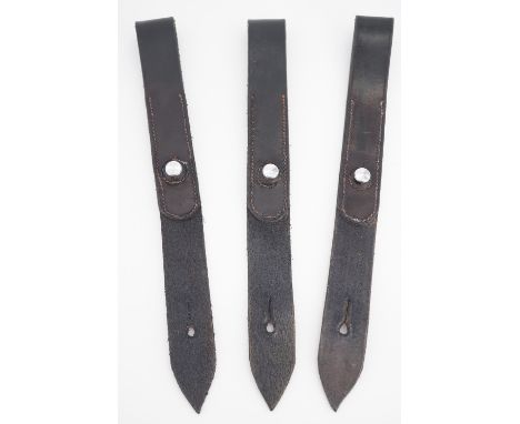 Three British Army highland regiment dirk belt straps